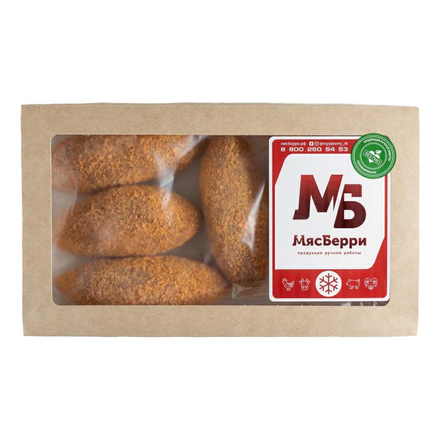 

Котлеты куриные МясБерри по-киевски замороженные 590 г