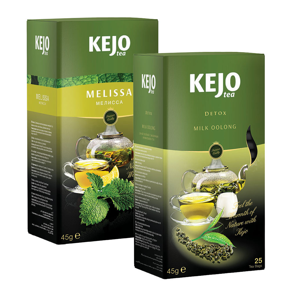 

Набор чая KEJOfoods Мелисса 25 пакетиков, Молочный улун 25 пакетиков