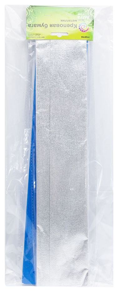 

Набор бумаги крепированной металлик Astra&Craft, 50*200 см, 2 цвета, 'Сине-серебрянный', Синий;серебристый, 7737107БКМ