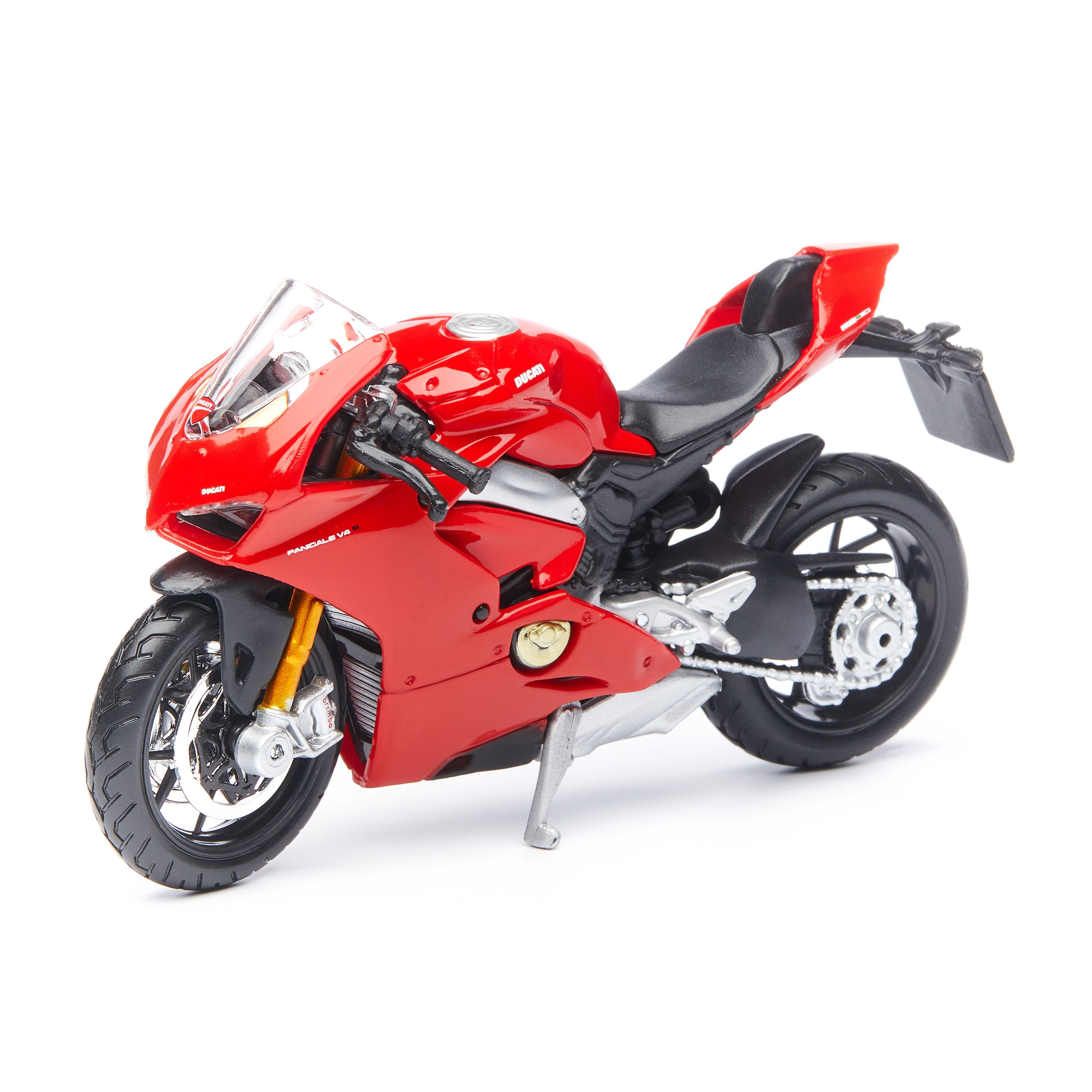 Мотоцикл Bburago масштабная модель Ducati  Panigale V4, 1:18 мотоцикл bruder желтый scrambler ducati с мотоциклистом 63 053