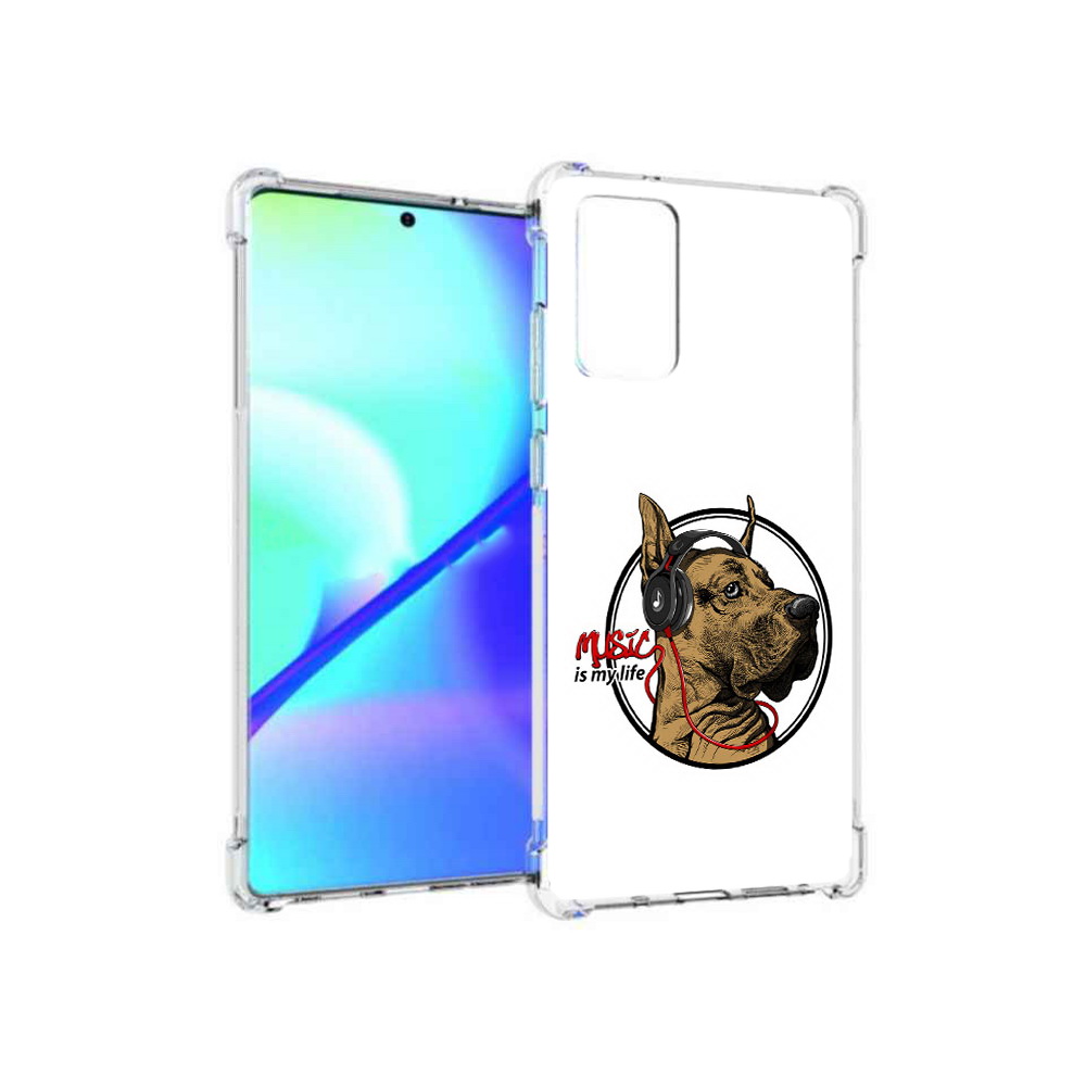 

Чехол MyPads Tocco для Samsung Galaxy Note 20 музыкальная собака (PT152536.527.490), Прозрачный, Tocco