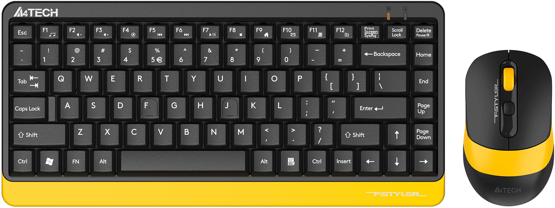 Комплект клавиатура и мышь A4Tech FG1110 (FG1110 BUMBLEBEE)