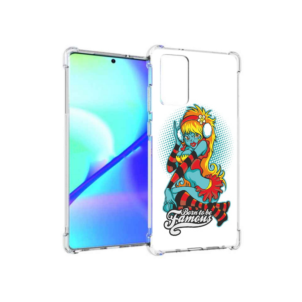 

Чехол MyPads Tocco для Samsung Galaxy Note 20 нарисованная девушка в наушниках, Прозрачный, Tocco