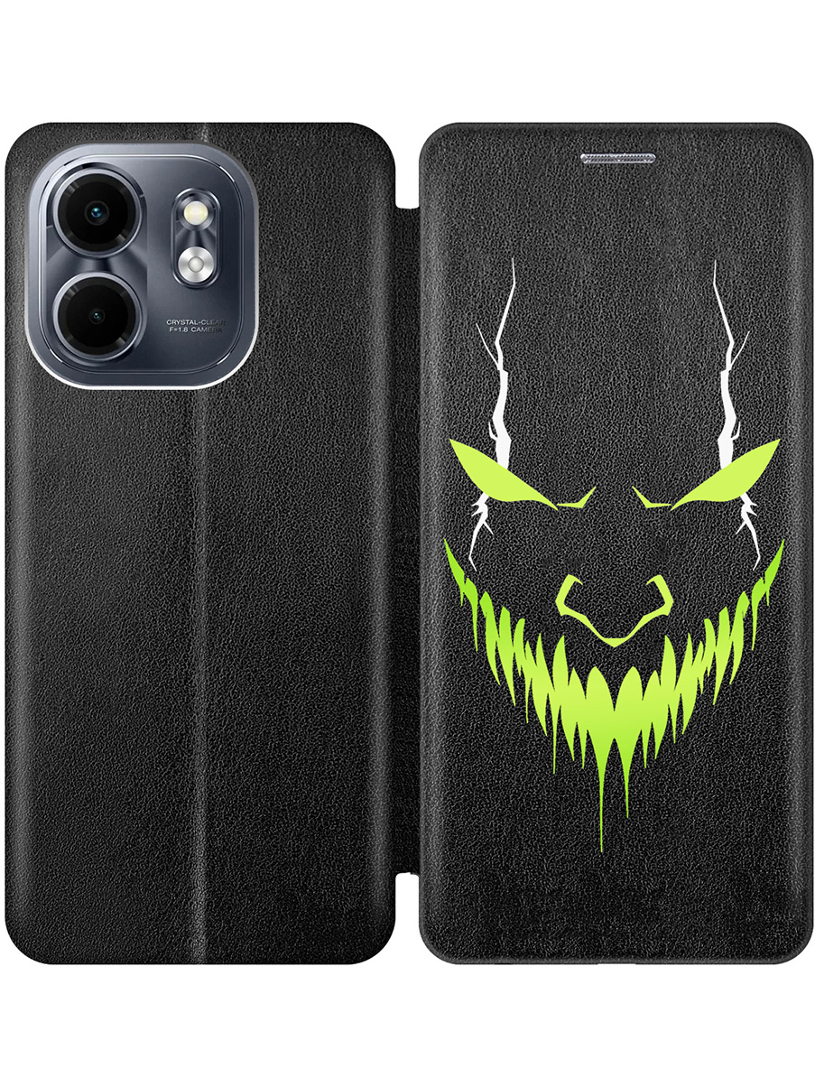 

Чехол-книжка на Infinix Hot 50i/Smart 9 с принтом "Evil Face" черный, Черный;белый;зеленый, 786719351