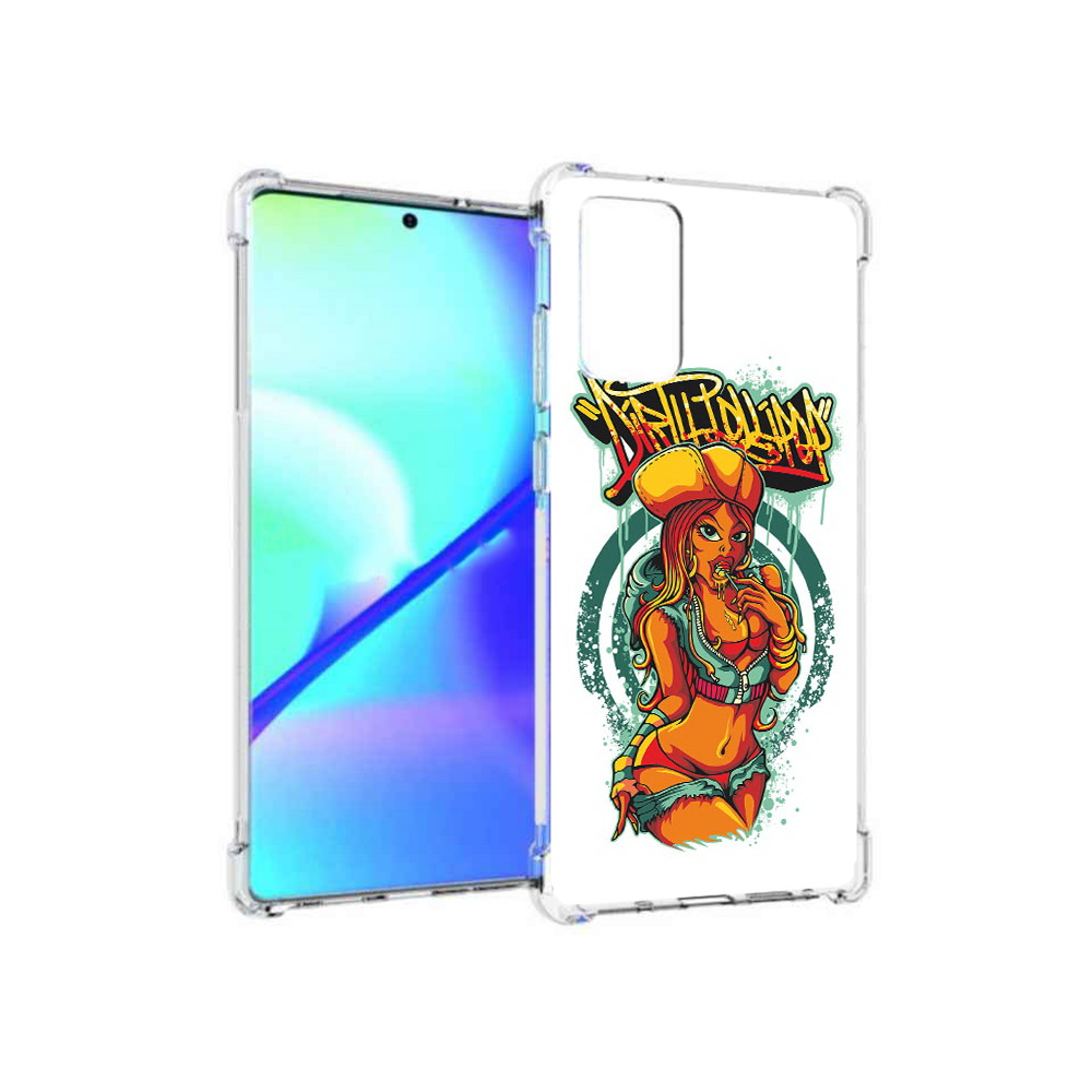 Чехол MyPads Tocco для Samsung Galaxy Note 20 нарисованная девушка комикс