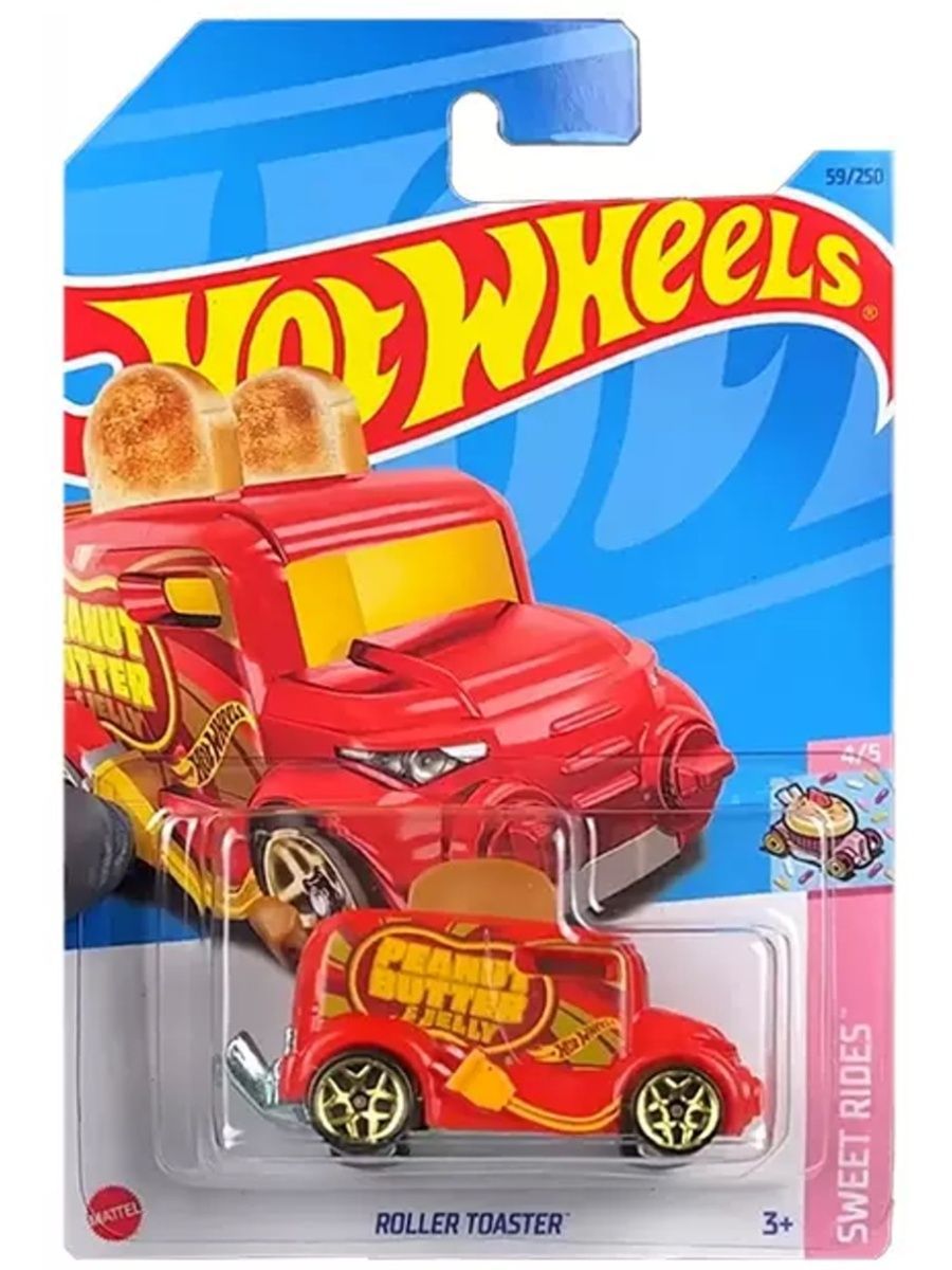 Машинка Hot Wheels легковая машина HKH20 металлическая ROLLER TOASTER красный машинка hot wheels грузовик hkg95 металлическая haul o gram голубой красный
