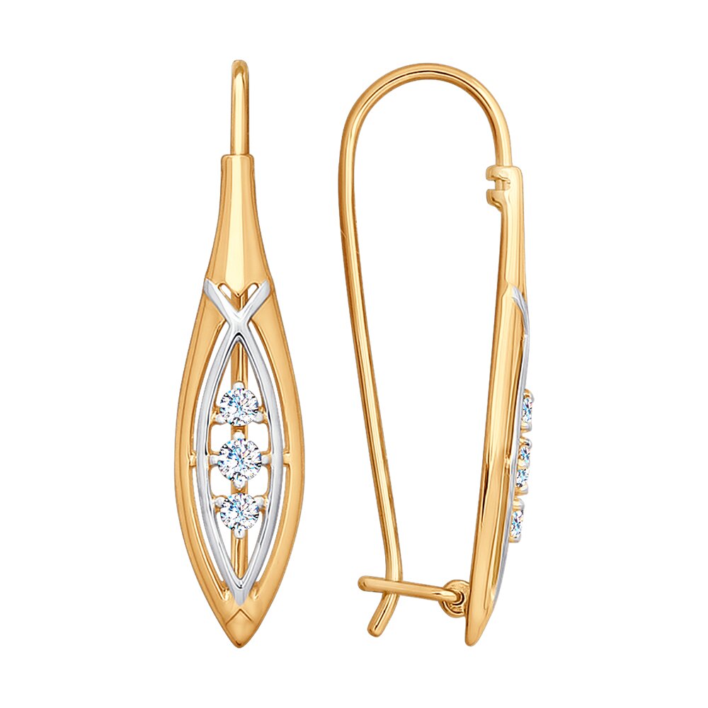 

Серьги из золота SOKOLOV 028012-4, фианит, 028012-4