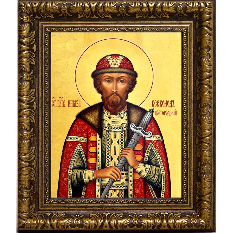 

Всеволод Псковский и Новгородский Святой Благоверный князь. Икона на холсте.