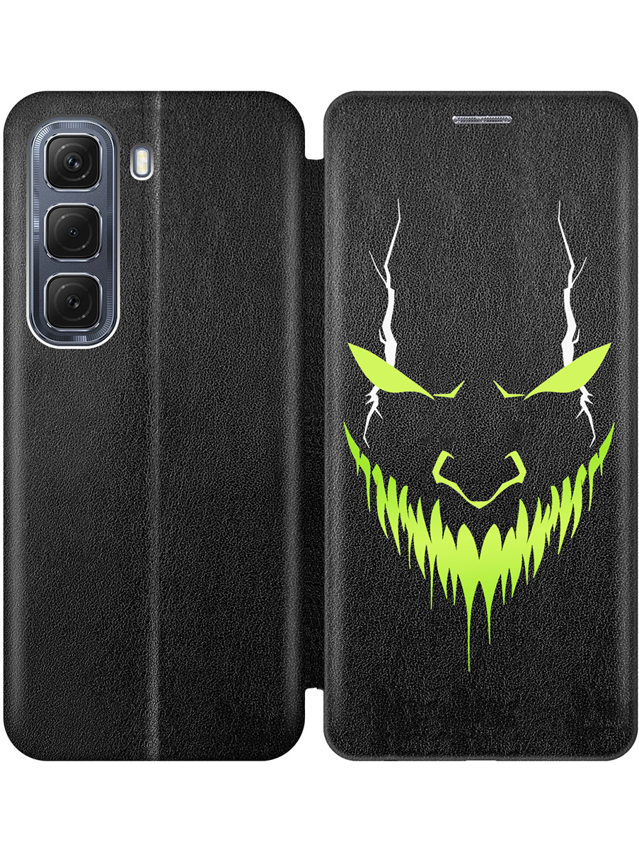 

Чехол-книжка на Infinix Hot 50 4G с принтом "Evil Face" черный, Черный;белый;зеленый, 786718751
