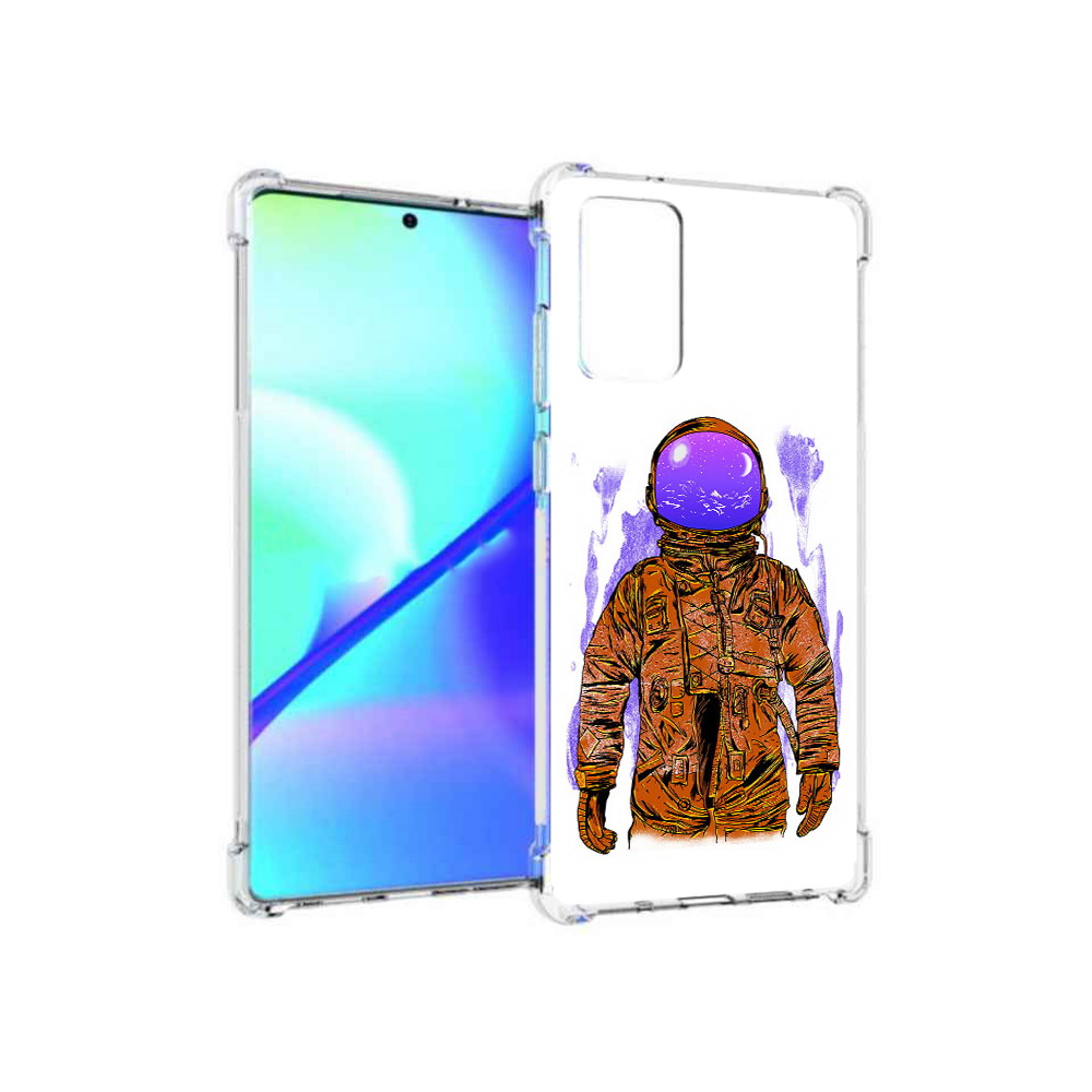 

Чехол MyPads Tocco для Samsung Galaxy Note 20 нарисованный мужчина в скафандре, Прозрачный, Tocco