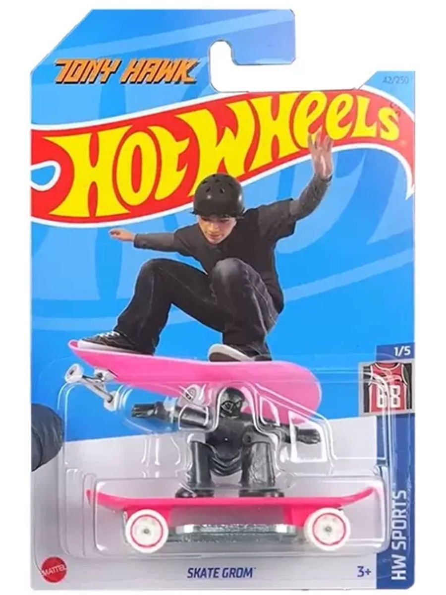 Машинка игрушка Hot Wheels HKH79 металлическая коллекционная SKATE GROM розовый машинка hot wheels багги hkk42 металлическая skate grom салатовый