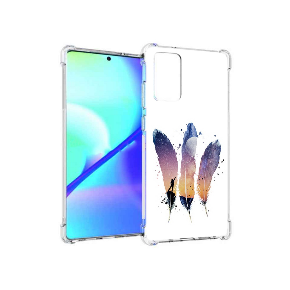 

Чехол MyPads Tocco для Samsung Galaxy Note 20 небесные перья (PT152536.527.519), Прозрачный, Tocco