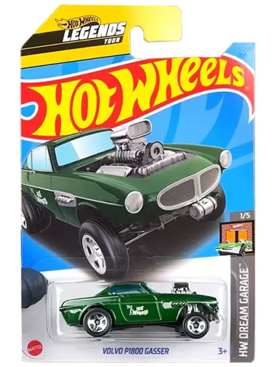 Машинка Hot Wheels легковая машина HKG27 металлическая VOLVO P1800 GASSER зеленый машинка игрушечная технопарк метал инерц volvo xc60 r desing спорт 12 см