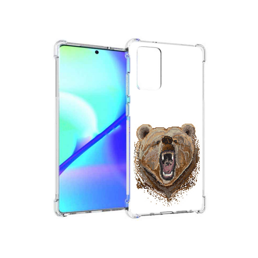 

Чехол MyPads Tocco для Samsung Galaxy Note 20 пиксельный медведь (PT152536.527.539), Прозрачный, Tocco
