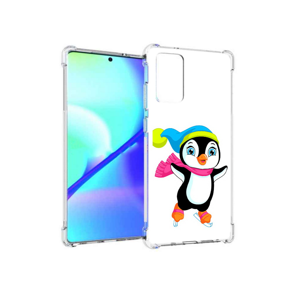 

Чехол MyPads Tocco для Samsung Galaxy Note 20 пингвин на коньках (PT152536.527.540), Прозрачный, Tocco