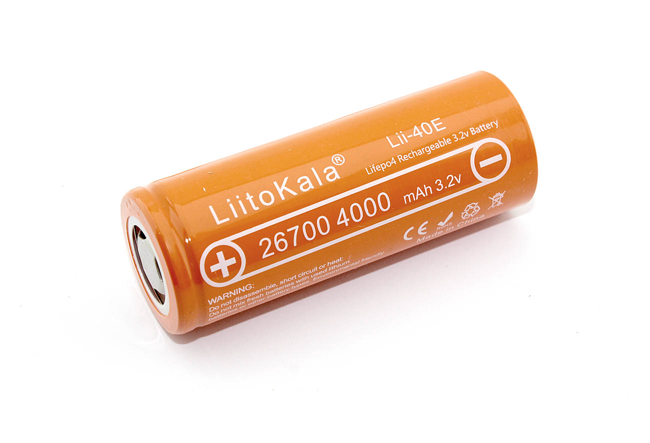 

Аккумулятор LiitoKala Lii-40E типа 26700 Li-Ion 4000mah, 3.2V, Lii-40E типа 26700 Li-Ion 4000mah, 3.2V