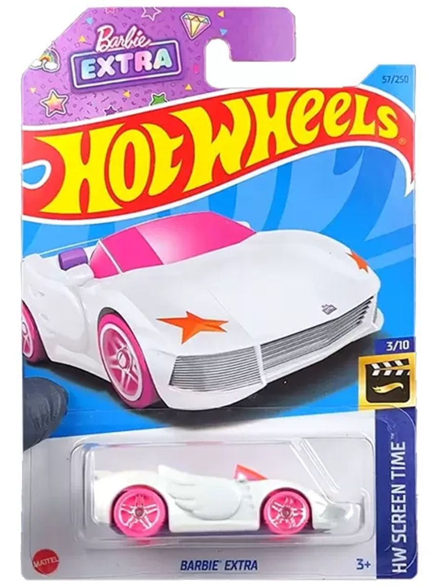 Машинка Hot Wheels легковая машина HKH11 металлическая BARBIE EXTRA белый игровой набор кукла barbie extra gyj78 в радужном платье и машина мечты barbie extra hdj47