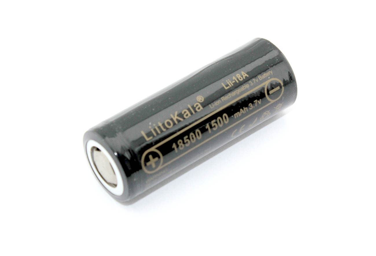 Аккумулятор LiitoKala Lii-18A типа 18500 Li-Ion 1500mAh, 3.7V рубанок ручной зубр 18500