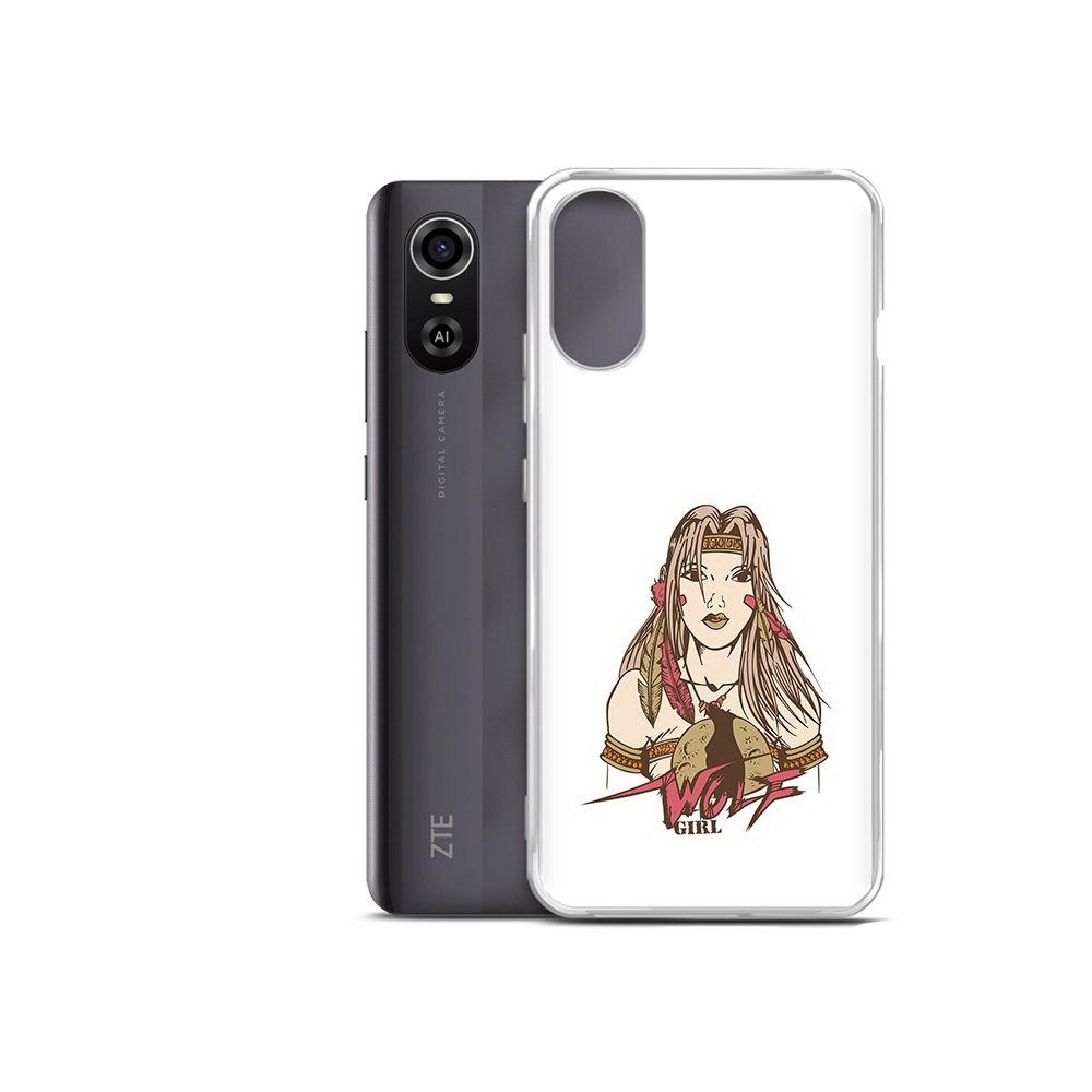 

Чехол MyPads Tocco для ZTE Blade A31 Plus девушка волк (PT226943.475.306), Прозрачный, Tocco