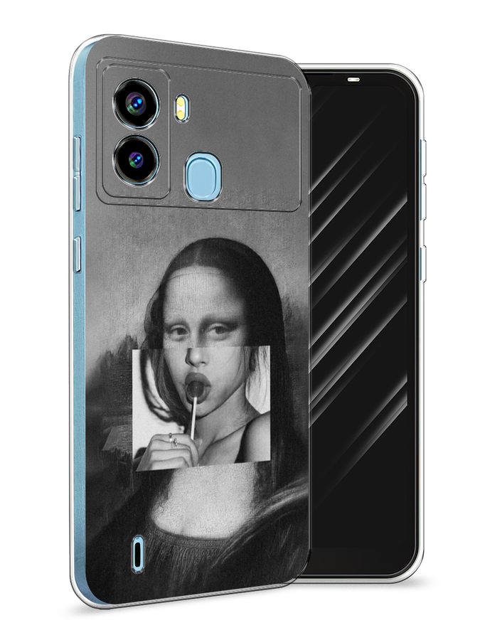 

Чехол Awog на Tecno Pop 6 "Mona Lisa sucking lollipop", Разноцветный, 302050-9