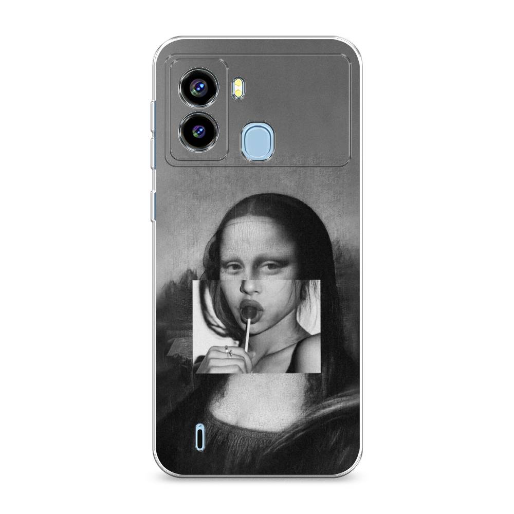 фото Силиконовый чехол "mona lisa sucking lollipop" на tecno pop 6 awog