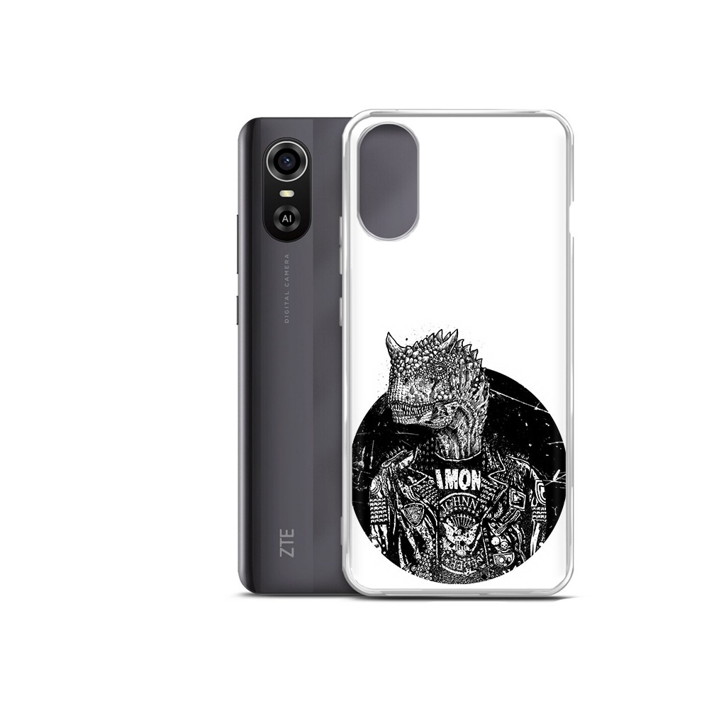 

Чехол MyPads Tocco для ZTE Blade A31 Plus динозавр в куртке (PT226943.475.328), Прозрачный, Tocco