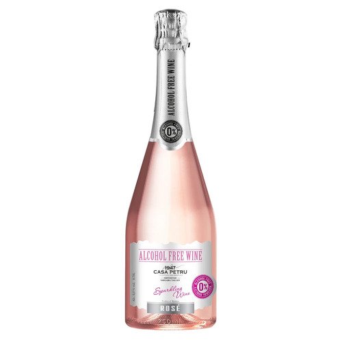 Вино безалкогольное газированное Casa Petru Розе, розовое полусладкое, Молдавия, 0,75 мл