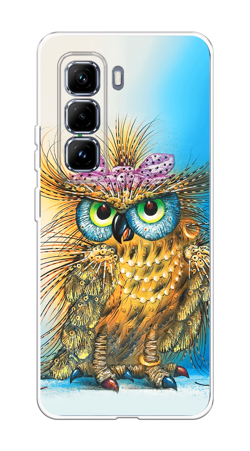 

Чехол на Infinix Hot 50 Pro Plus Модная сова, Коричневый;голубой, 3107050-1