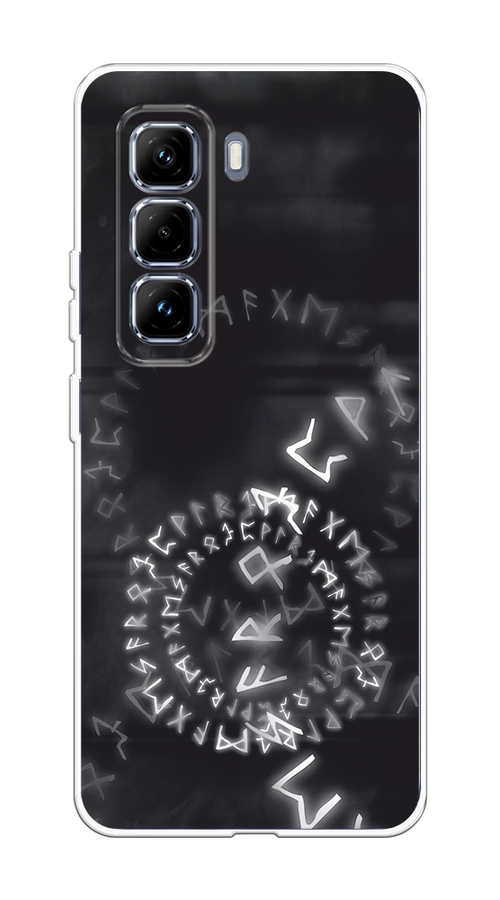 

Чехол на Infinix Hot 50 Pro Plus Руны, Серый;черный, 3107050-1