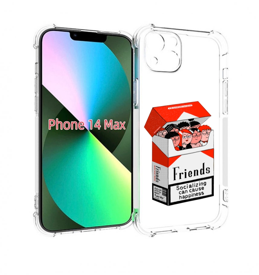 

Чехол MyPads друзья для iPhone 14 Plus (6.7), Прозрачный, Tocco