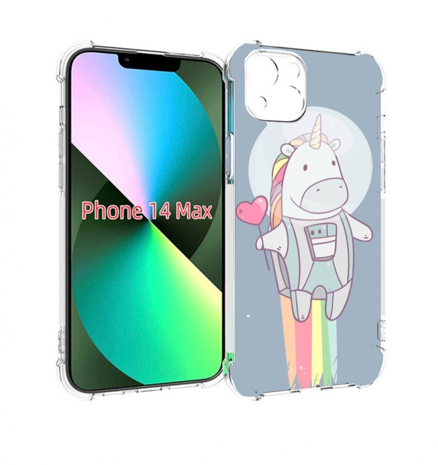 

Чехол MyPads единорог летит за орбиту для iPhone 14 Plus (6.7), Прозрачный, Tocco