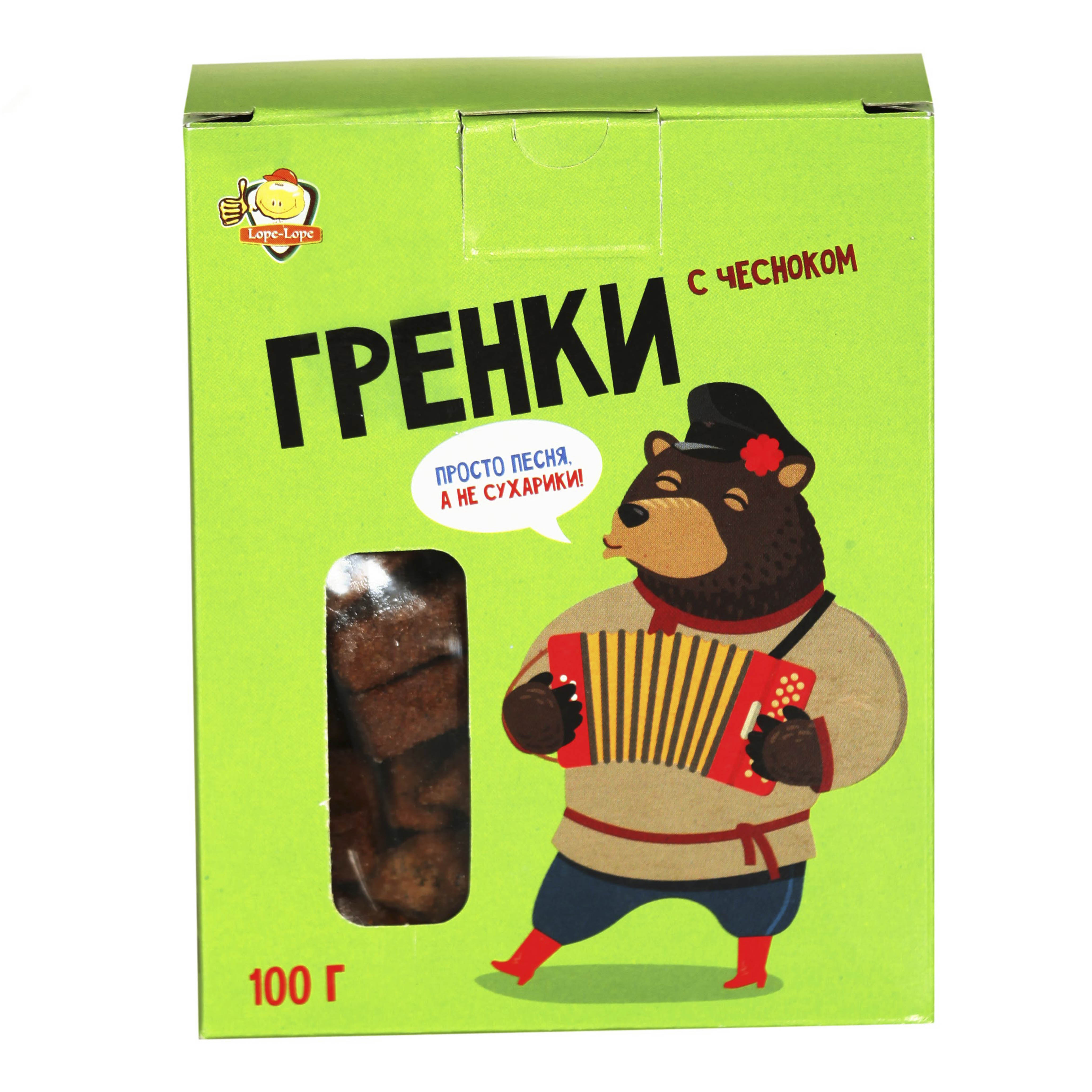 

Гренки ржано-пшеничные Lope-Lope с чесноком 100 г