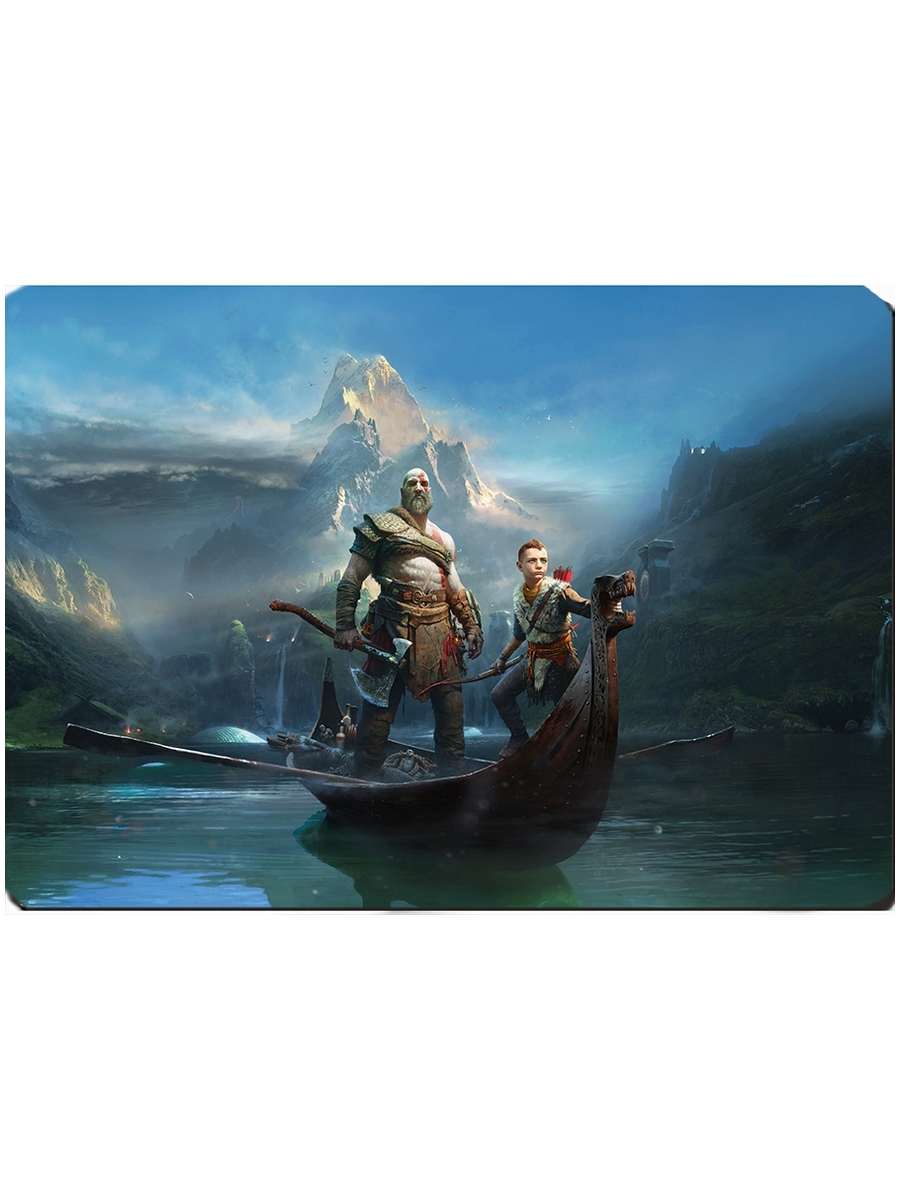 фото Коврик для мыши на тему компьютерная игра god of war drabs