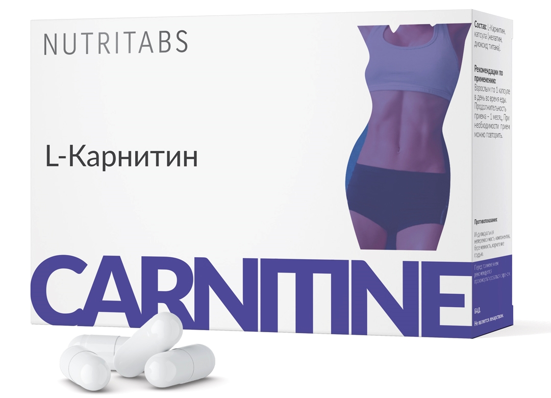 L-карнитин NUTRITABS L-Carnitine 60 капс.