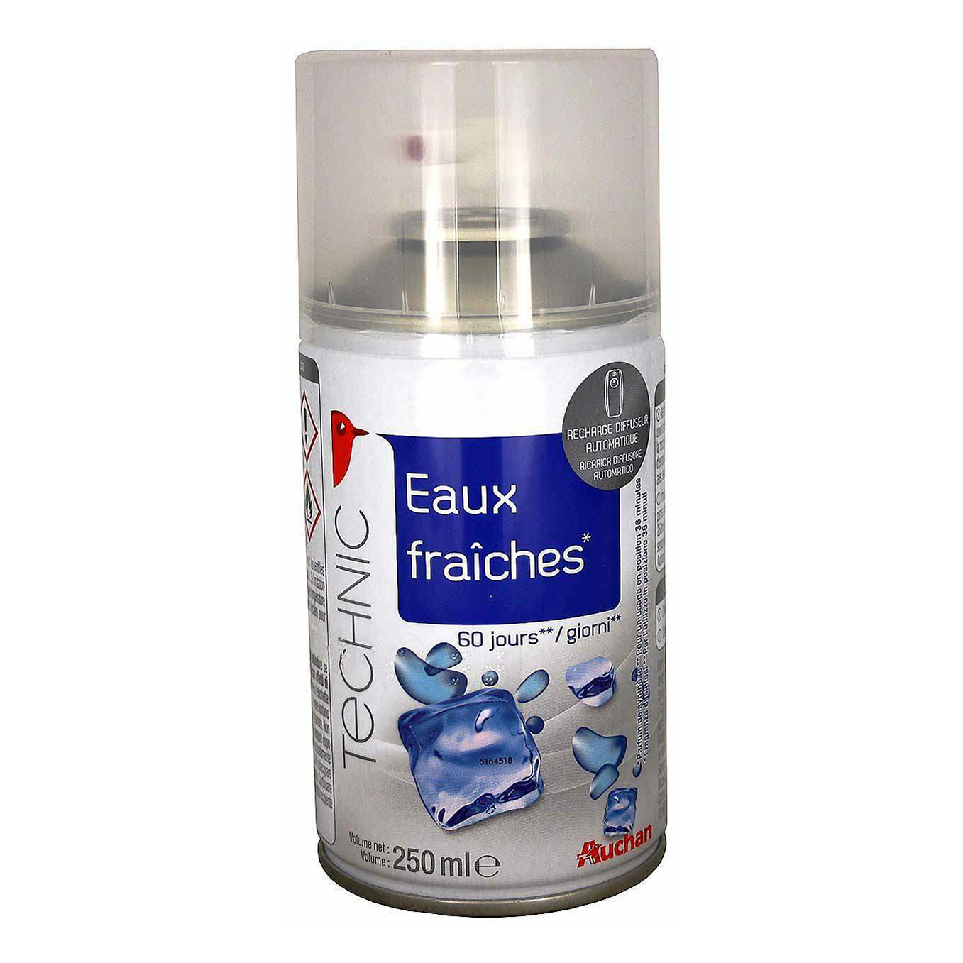 

Освежитель воздуха Ашан Свежая вода сменный аромаблок 250 мл