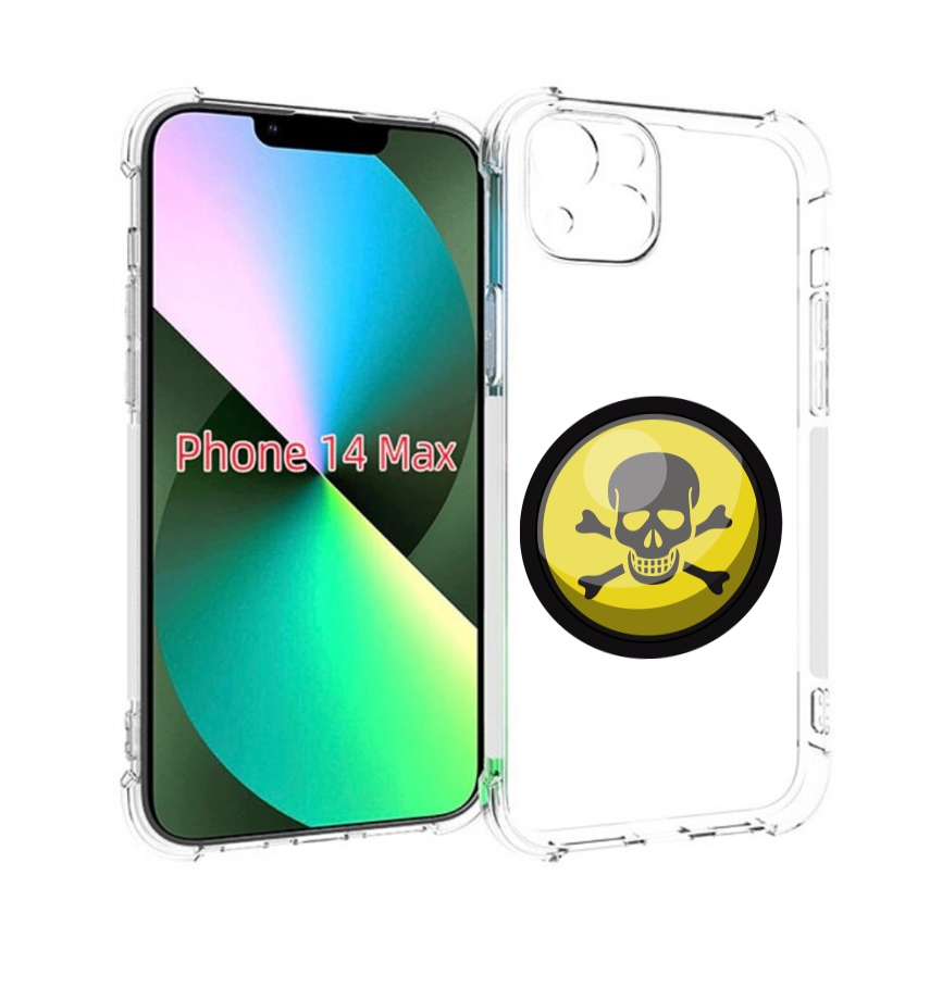 

Чехол MyPads желтый-череп для iPhone 14 Plus (6.7), Прозрачный, Tocco