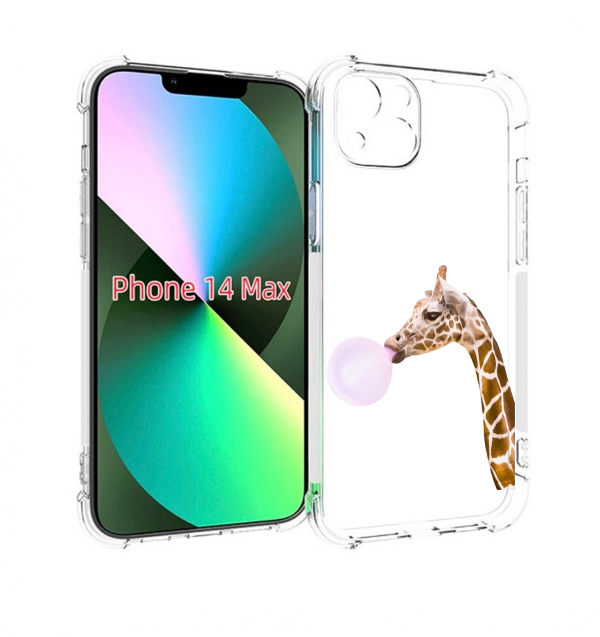 

Чехол MyPads жираф-с-жвачкой для iPhone 14 Plus (6.7), Прозрачный, Tocco