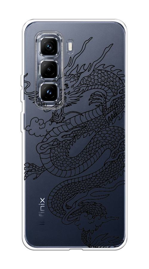 

Чехол на Infinix Hot 50 Pro Plus Большой китайский дракон, Черный;серый, 3107050-1