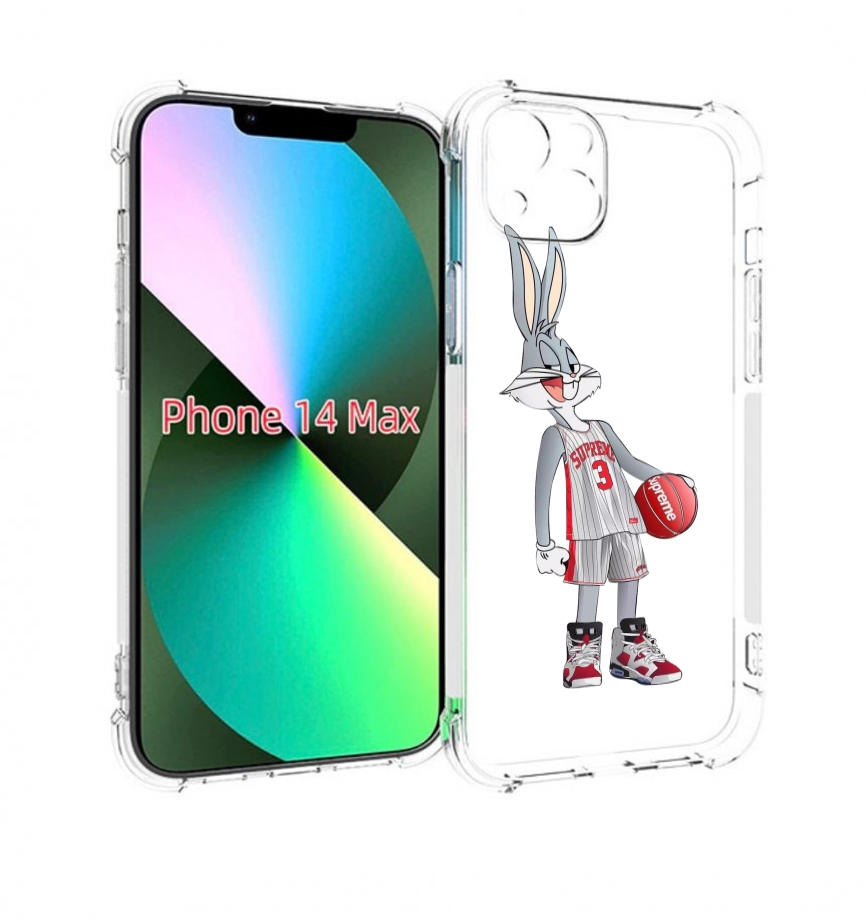 

Чехол MyPads заяц-баскетболист женский для iPhone 14 Plus (6.7), Прозрачный, Tocco