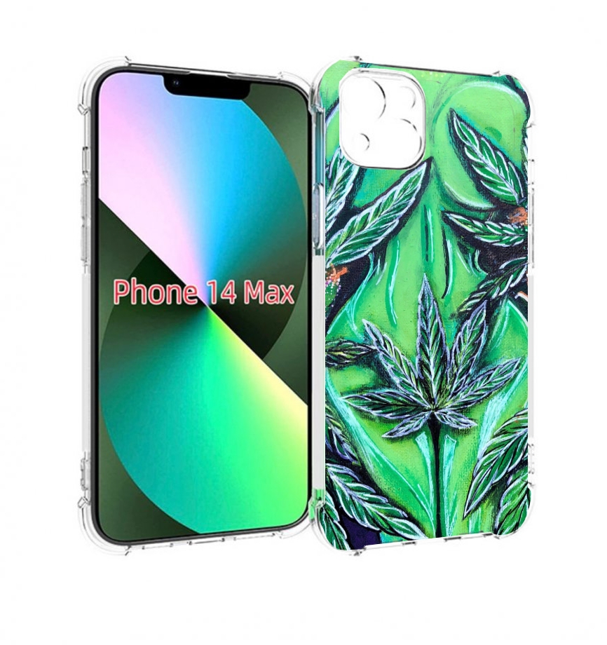 

Чехол MyPads зеленая девушка для iPhone 14 Plus (6.7), Прозрачный, Tocco