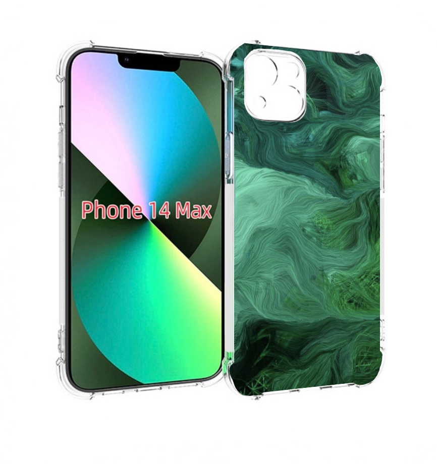 

Чехол MyPads зеленые нити для iPhone 14 Plus (6.7), Прозрачный, Tocco