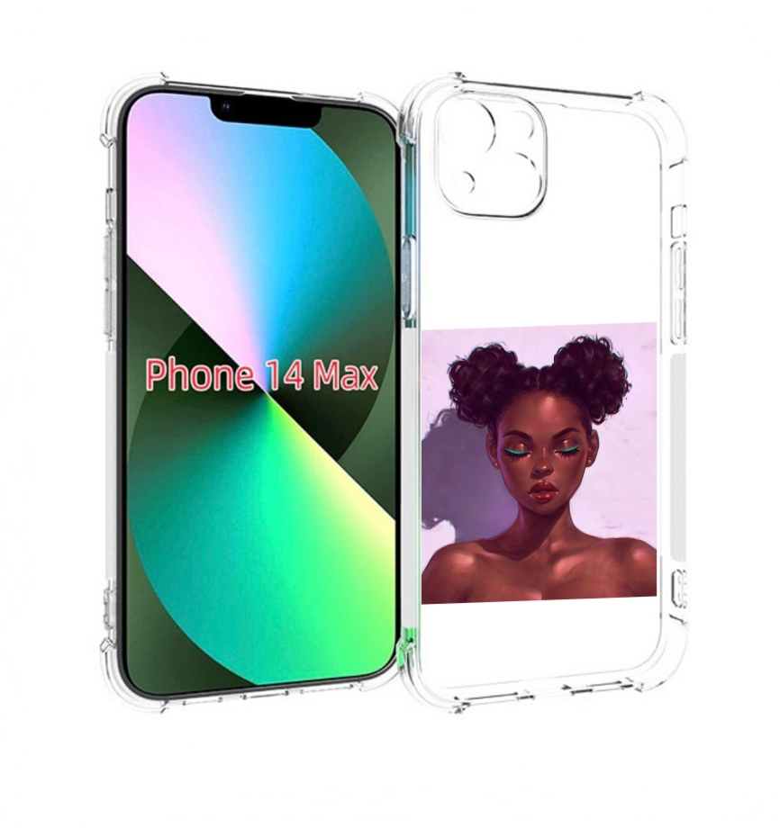 Чехол MyPads зеленые-стрелки женский для iPhone 14 Plus (6.7)