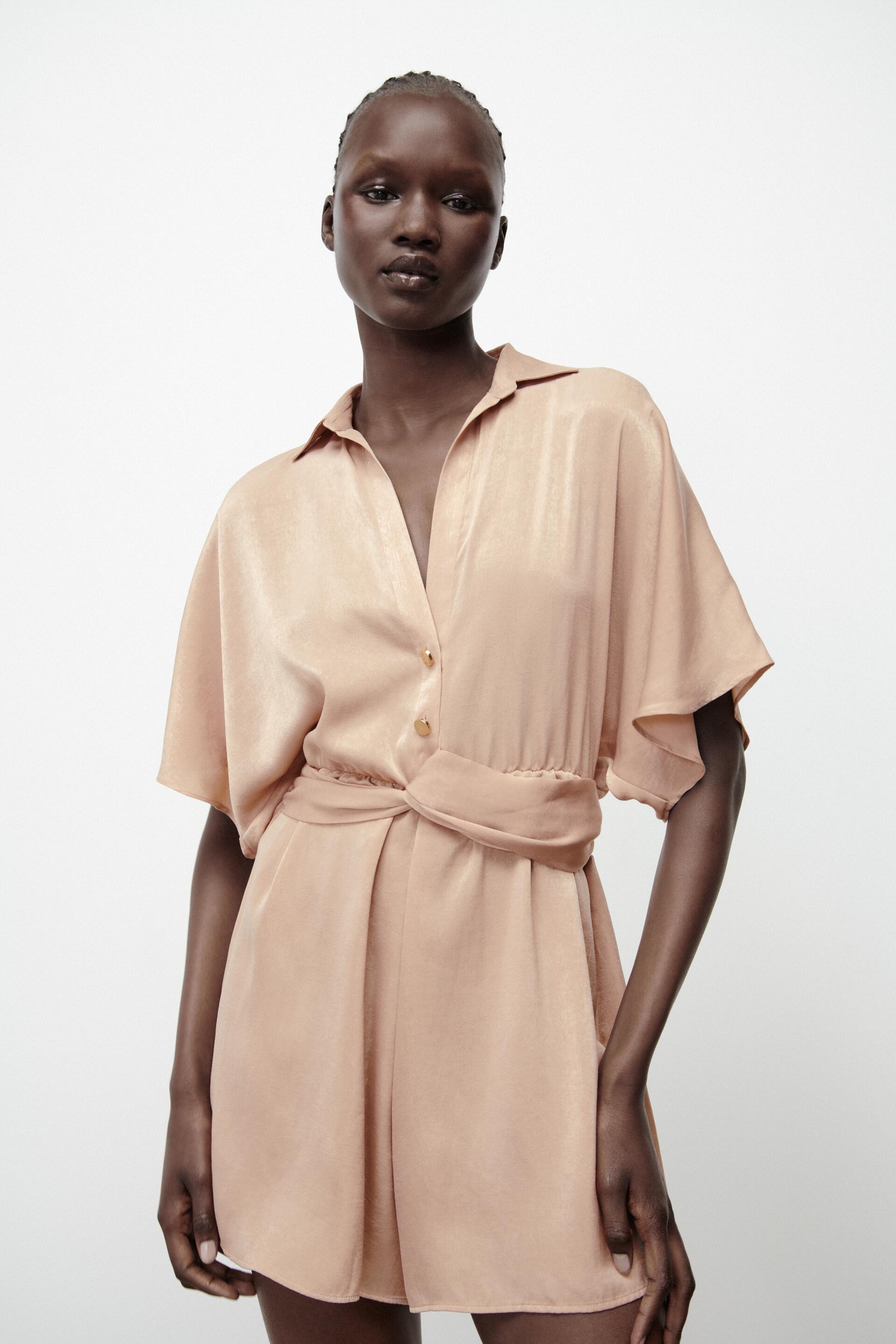 

Комбинезон женский ZARA 08270608 коричневый L (доставка из-за рубежа), 08270608