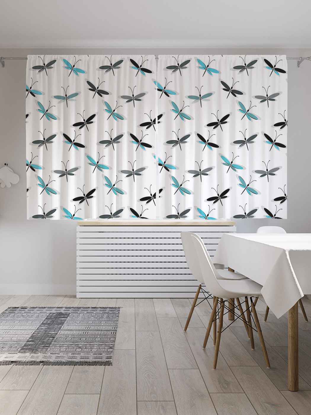 

Шторы JoyArty с фотопечатью "Двухцветные стрекозы" из сатена, 290х180 см, Двухцветные стрекозы