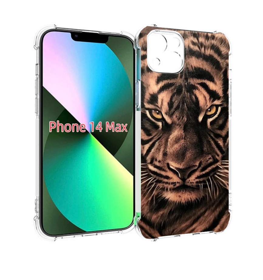 

Чехол MyPads злой-большой-тигр для iPhone 14 Plus (6.7), Прозрачный, Tocco