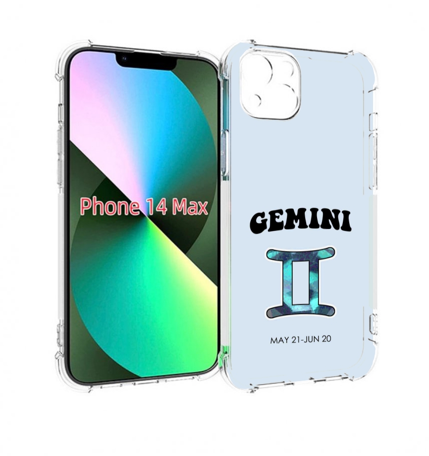 

Чехол MyPads знак зодиака близнецы 1 для iPhone 14 Plus (6.7), Прозрачный, Tocco