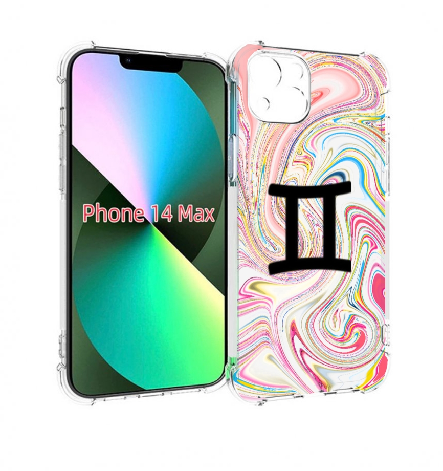 

Чехол MyPads знак зодиака близнецы 2 для iPhone 14 Plus (6.7), Прозрачный, Tocco