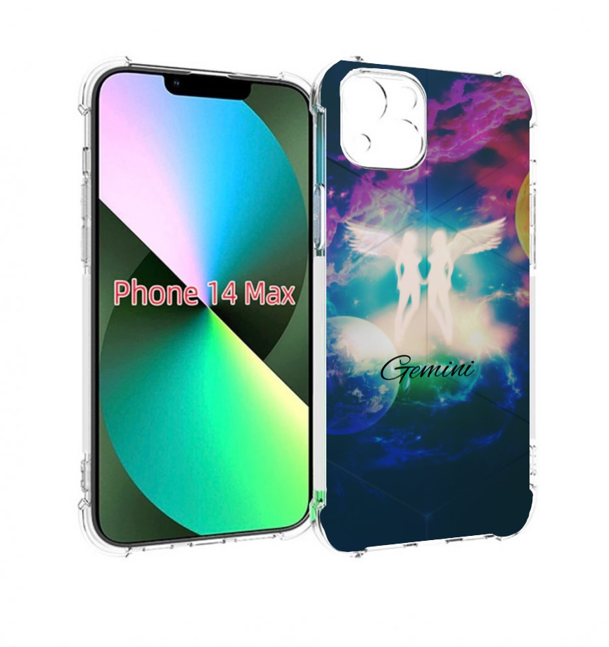 

Чехол MyPads знак зодиака близнецы 3 для iPhone 14 Plus (6.7), Прозрачный, Tocco