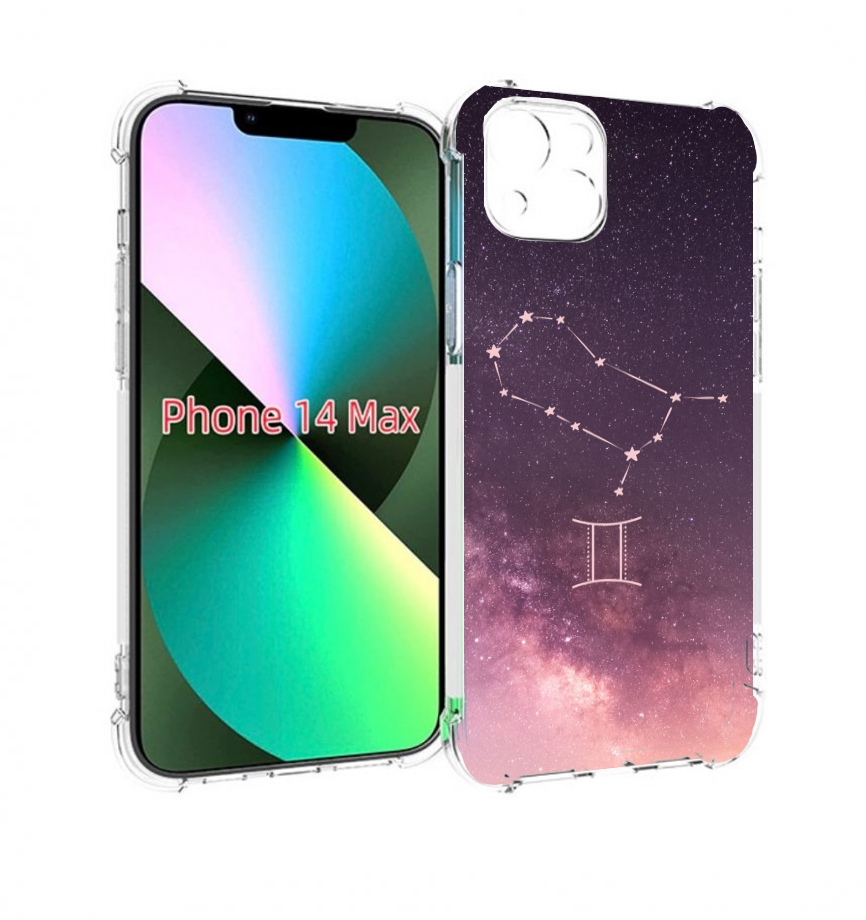 

Чехол MyPads знак зодиака близнецы 5 для iPhone 14 Plus (6.7), Прозрачный, Tocco