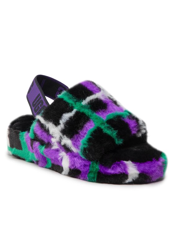 

Тапочки W Fluff Yeah Slide Plaid Punk 1130879 Ugg Разноцветный 38 EU, W Fluff Yeah Slide Plaid Punk 1130879